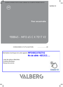 Manual Valberg MFO 65 C X 701T V2 Oven