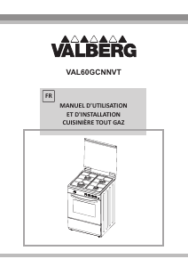 Mode d’emploi Valberg VAL60CGNIVT Cuisinière
