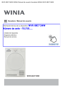 Manual de uso Winia WVR-08CF1WW Secadora