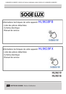 Mode d’emploi Sogelux HL9619FX Hotte aspirante