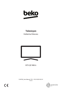 Kullanım kılavuzu BEKO B75 QE 988 A LED televizyon
