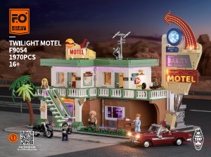 Bedienungsanleitung Lumibricks set F9054 Road Trip Motel bei Sonnenuntergang