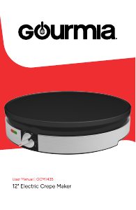 Manual Gourmia GCM1435 Crepe Maker