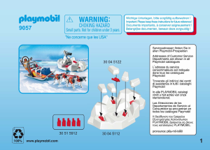 Handleiding Playmobil set 9057 Arctic Poolreizigers met hondenslee