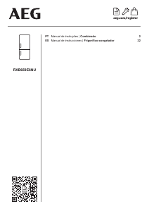 Manual de uso AEG RXB659E6NU Frigorífico combinado