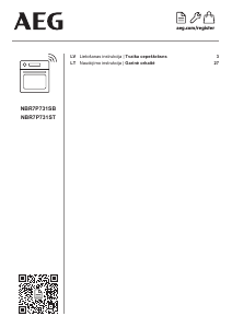 Vadovas AEG NBR7P731ST Orkaitė