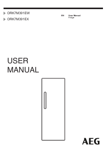 Manual AEG ORK7M391EX Refrigerator