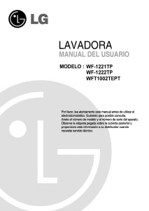 Manual de uso LG WFT1002TEPT Lavadora