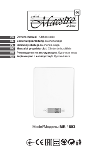 Manual Maestro MR-1803 Cântar