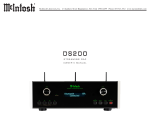 Manual McIntosh DS200 Media Player