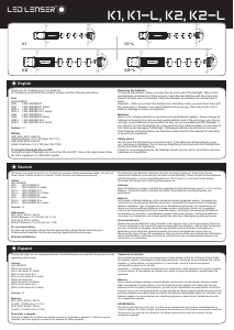 Manual de uso Led Lenser K1 Linterna