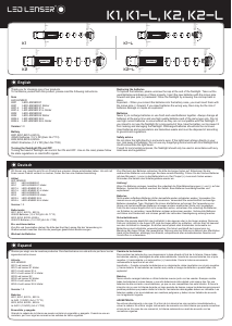Mode d’emploi Led Lenser K2-L Lampe de poche