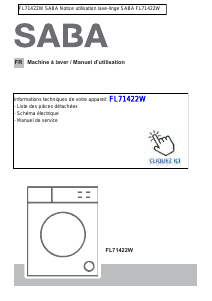 Mode d’emploi SABA FL71422W Lave-linge