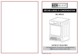 Mode d’emploi Kerwave DC-80S1E Sèche-linge