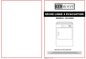 Mode d’emploi Kerwave DV-60Q5I Sèche-linge