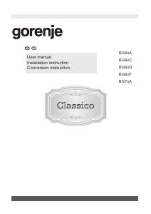 Handleiding Gorenje GW6D41CLI Kookplaat