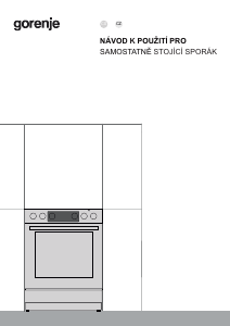 Manuál Gorenje GECS5C70XA Sporák