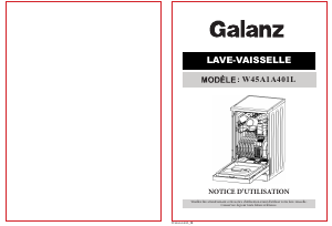 Mode d’emploi Galanz W45A1A401L Lave-vaisselle