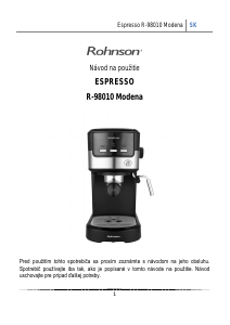 Návod Rohnson R-98010 Modena Presovač