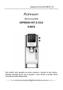 Návod Rohnson R-98016 Hot & Cold Presovač