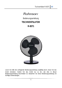 Bedienungsanleitung Rohnson R-8371 Ventilator