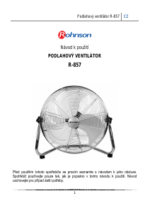 Manuál Rohnson R-857 Větrák
