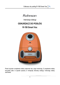 Instrukcja Rohnson R-158 Odkurzacz