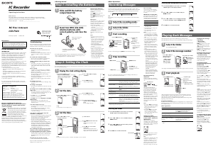 Manual Sony ICD-P320 Audio Recorder