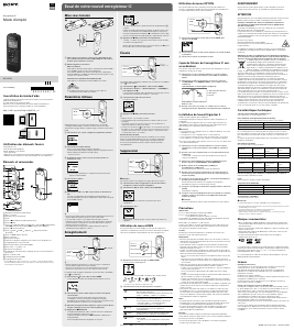 Bedienungsanleitung Sony ICD-PX370 Diktiergerät