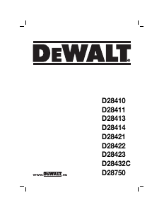 Manual DeWalt D28423 Angle Grinder