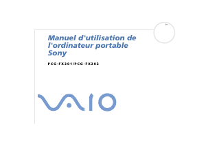 Mode d’emploi Sony Vaio PCG-FX202 Ordinateur portable