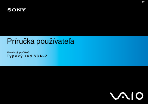 Návod Sony Vaio VGN-Z3 Laptop