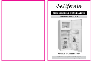 Mode d’emploi California BCD-210 Réfrigérateur combiné