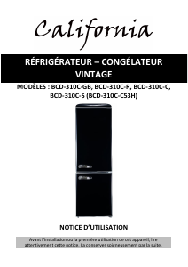 Mode d’emploi California BCD-310C Réfrigérateur combiné