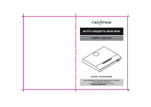 Mode d’emploi California 903A-600 Hotte aspirante