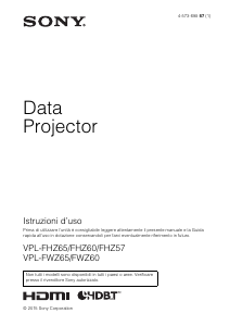 Manuale Sony VPL-FHZ65 Proiettore