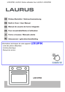 Bedienungsanleitung Laurus LEB10PBK Backofen