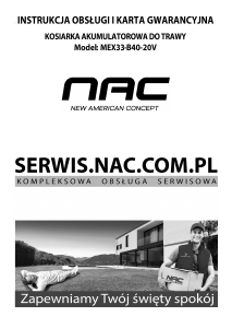 Instrukcja NAC MEX33-B40-20V Kosiarka