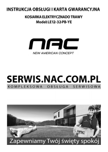 Instrukcja NAC LE12-32-PB-YE Kosiarka