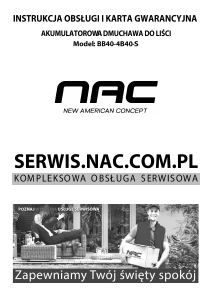 Instrukcja NAC BB40-4B40-S Dmuchawa do liści