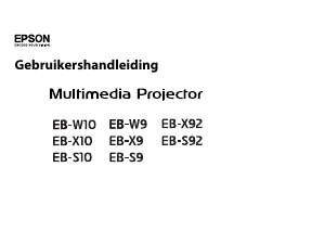 Handleiding Epson EB-W9 Beamer