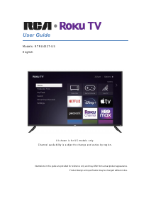 Mode d’emploi RCA RTRU4327-US Téléviseur LED