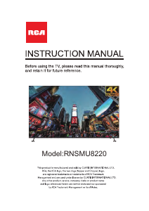 Manual RCA RNSMU8220 LED Television