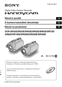 Manuál Sony DCR-SR290E Videokamera