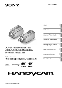 Manuál Sony DCR-SR78E Videokamera
