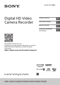 Manuál Sony HDR-PJ330E Videokamera