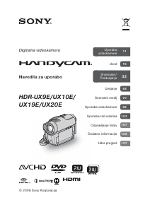 Priročnik Sony HDR-UX10E Prenosna kamera