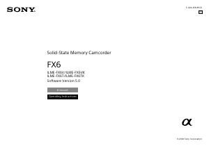 Manual Sony ILME-FX6V Camcorder