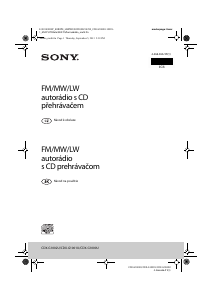 Manuál Sony CDX-G1001U Autorádio