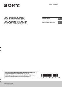 Priročnik Sony XAV-AX5550D Avto radio